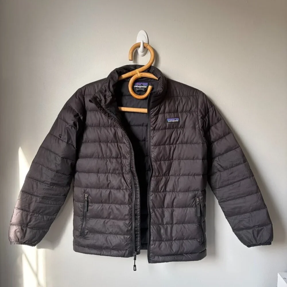 Patagonia Black Down Puffer Jacket Kids Medium 10